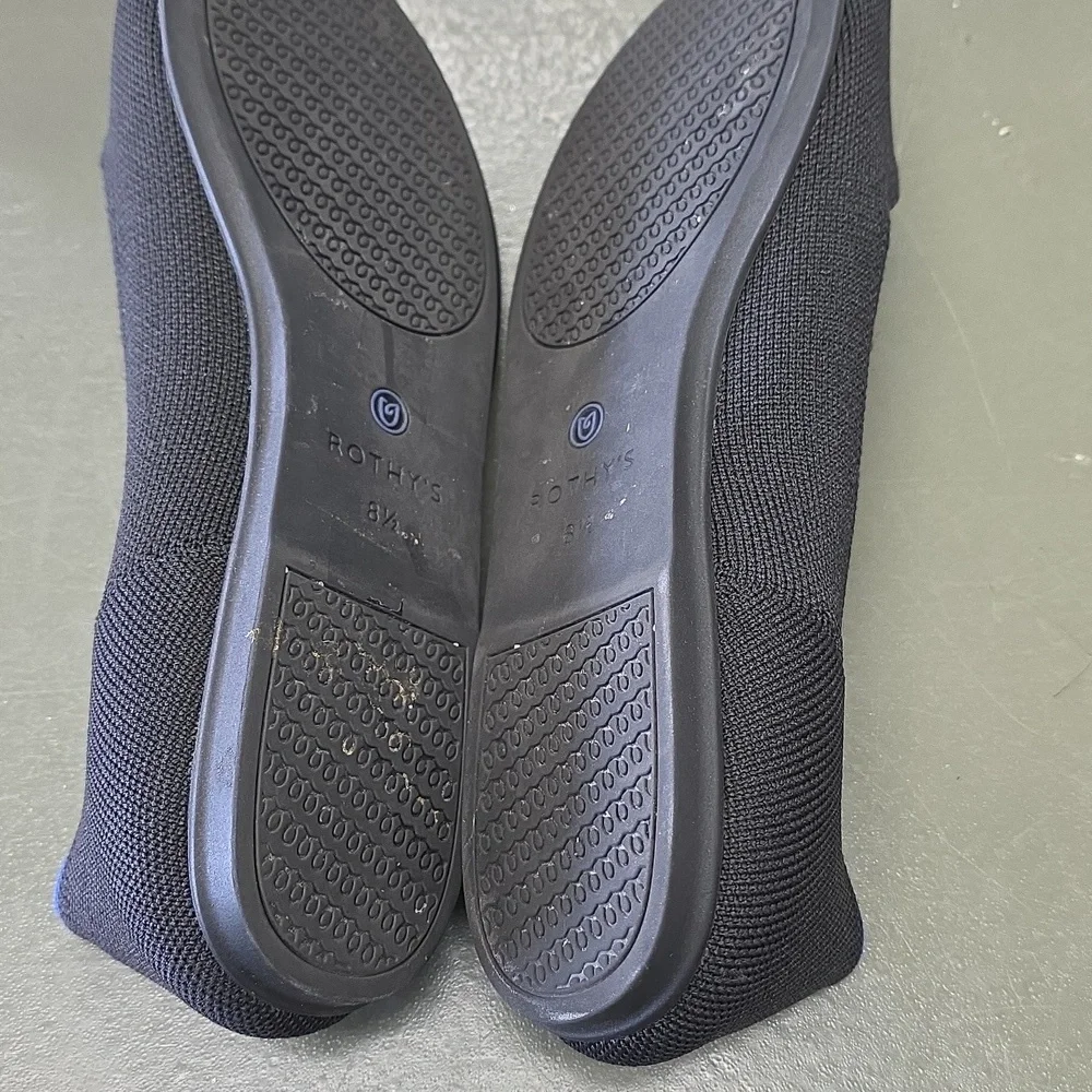 Rothys Sz 8.5 Black Flats Perfect Condition - Picture 4 of 4